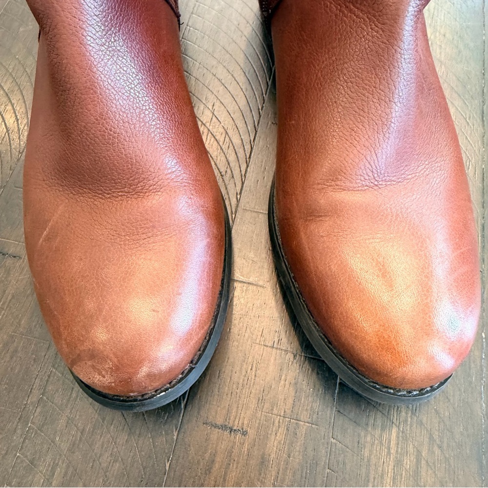 Ciao Bella Women's Mahogany Leather Riding Boots - Picture 3 of 7